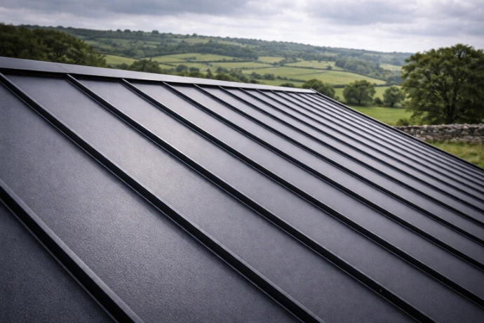 Standing Seam roof close-up